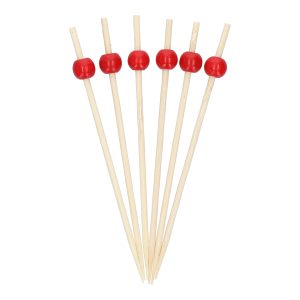 PALILLOS BOLA ROJA 12CM 100/100